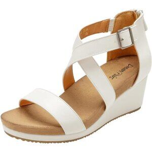 DREAM PAIRS Women's Open Toe Buckle Ankle Strap Summer Platform Wedge Sandals